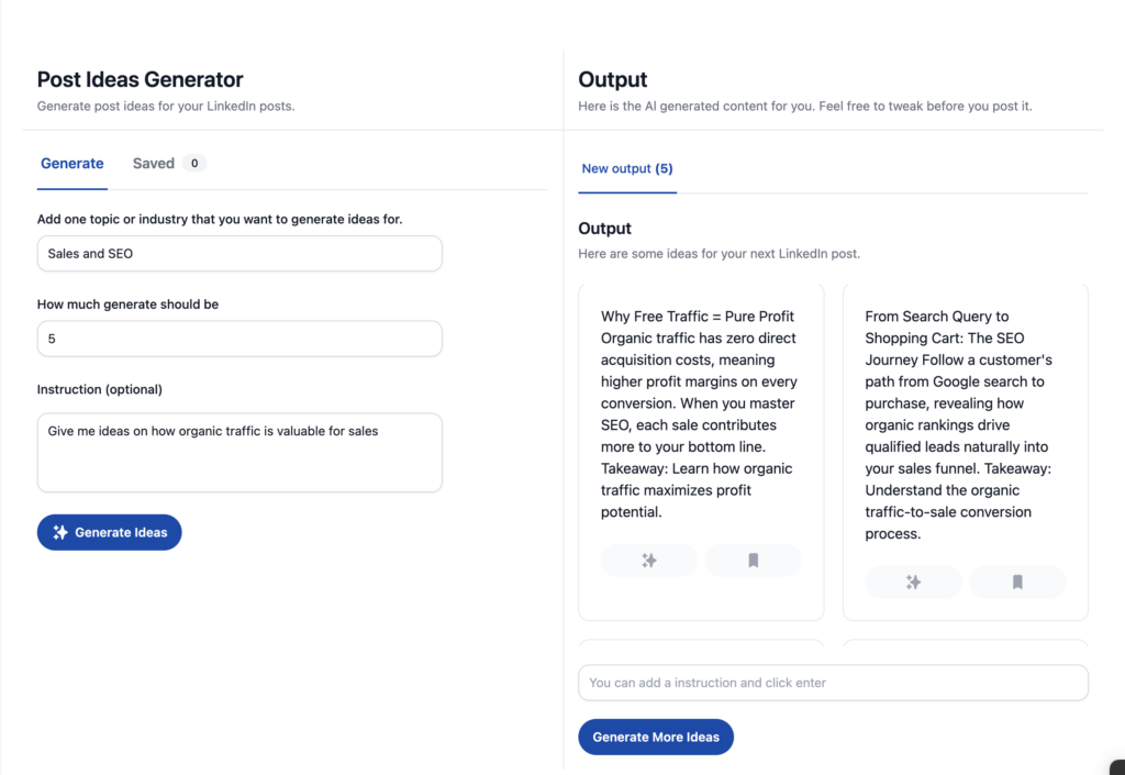 Get AI-Generated Post Ideas in <span>Seconds</span>